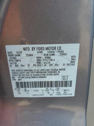 1FMCU02Z88KC08443 - 2008 FORD ESCAPE XLS GRAY photo 14
