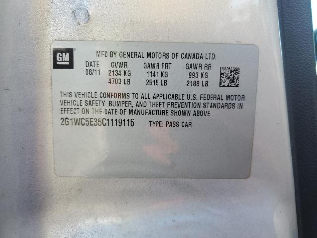 2G1WC5E35C1119116 - 2012 CHEVROLET IMPALA LTZ Qızıl foto 12