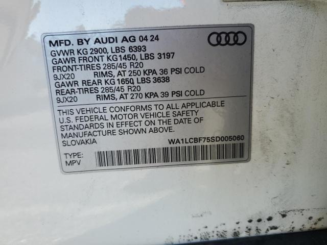 WA1LCBF75SD005060 - 2025 AUDI Q7 PREMIUM PLUS Beyaz fotoğraf 13