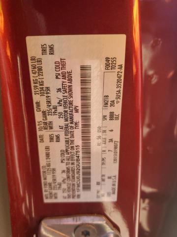 1FMCU0J92GUB47515 - 2016 FORD ESCAPE TITANIUM أحمر صورة 13