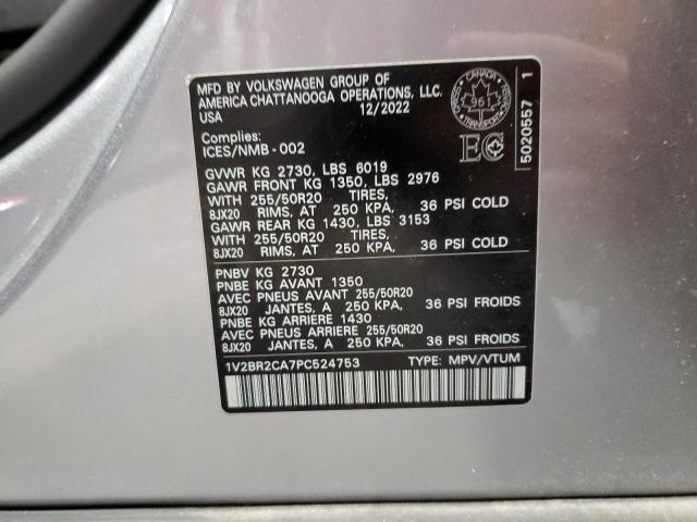1V2BR2CA7PC524753 - 2023 VOLKSWAGEN ATLAS SEL Gümüş fotoğraf 14