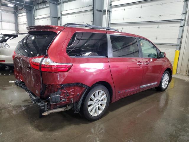5TDDK3DC9GS137088 - 2016 TOYOTA SIENNA XLE RED photo 3