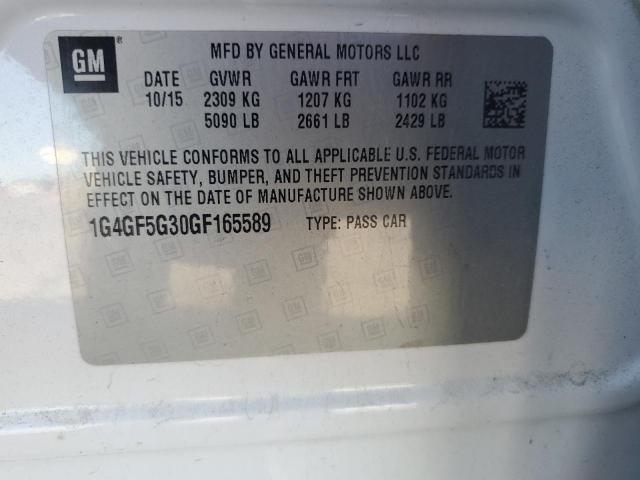 1G4GF5G30GF165589 - 2016 BUICK LACROSSE PREMIUM 白色 照片 12