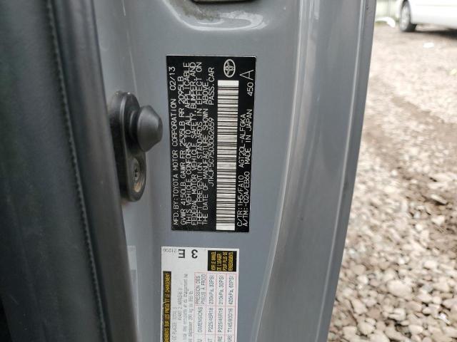 JTKJF5C75D3062659 - 2013 TOYOTA SCION TC ნაცრისფერი ფოტო 12