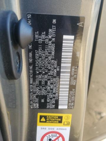 5TDBK3EH7AS025091 - 2010 TOYOTA HIGHLANDER Grafit foto 13