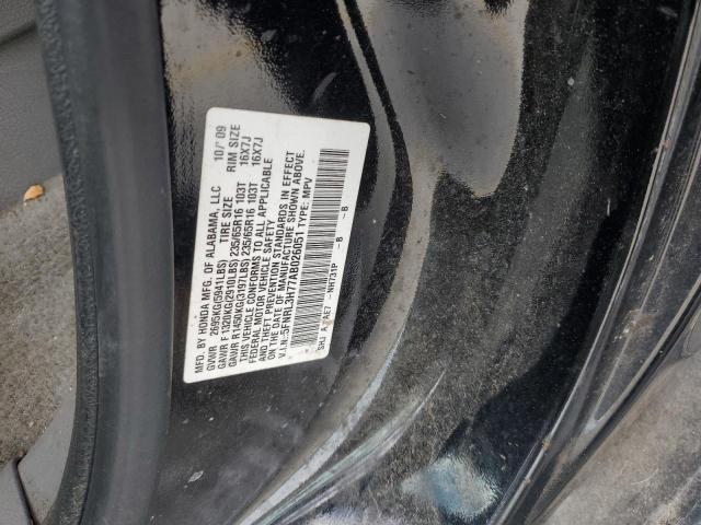 5FNRL3H77AB026051 - 2010 HONDA ODYSSEY EXL أسود صورة 13