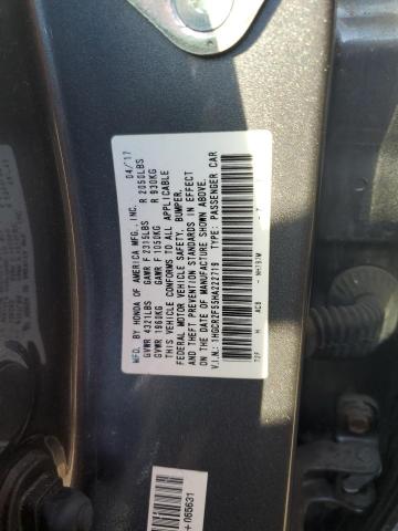 1HGCR2F55HA222719 - 2017 HONDA ACCORD SPORT ნაცრისფერი ფოტო 12