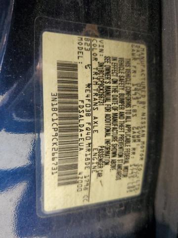 3N1BC1CP9CK266731 - 2012 NISSAN VERSA S BLUE photo 13