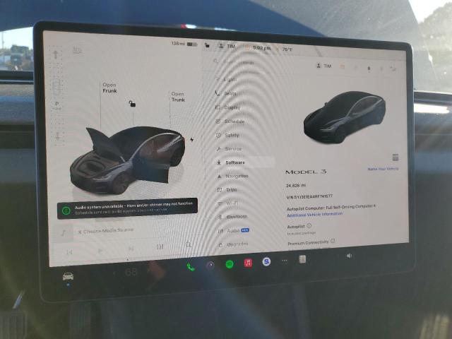 5YJ3E1EA4RF741577 - 2024 TESLA MODEL 3 Noir photo 9