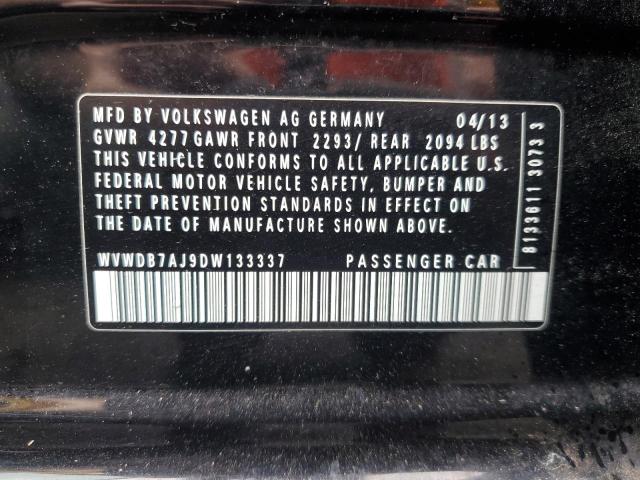 WVWDB7AJ9DW133337 - 2013 VOLKSWAGEN GOLF Սև լուսանկար 12