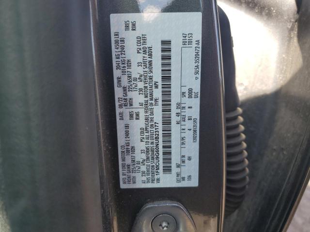 1FMCU9G60NUB23177 - 2022 FORD ESCAPE SE GRAY photo 13