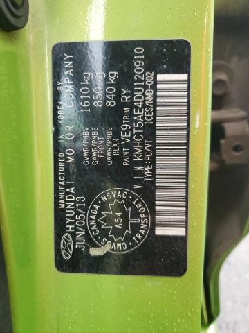 KMHCT5AE4DU120910 - 2013 HYUNDAI ACCENT GLS 绿色 照片 12