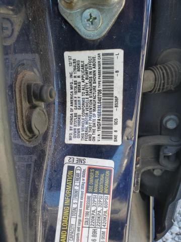 1HGFA168X8L040706 - 2008 HONDA CIVIC EX 蓝色 照片 12