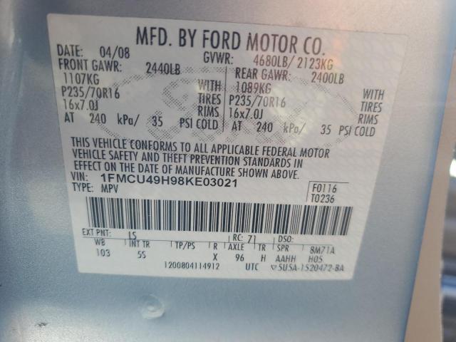 1FMCU49H98KE03021 - 2008 FORD ESCAPE HEV 蓝色 照片 13