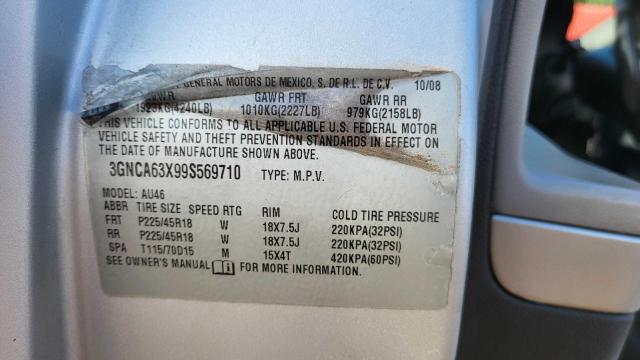 3GNCA63X99S569710 - 2009 CHEVROLET HHR SS 银色 照片 10