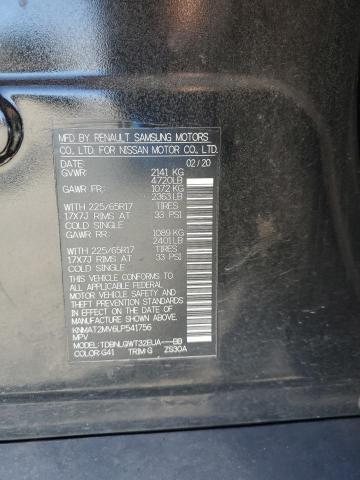 KNMAT2MV6LP541756 - 2020 NISSAN ROGUE S 黑色 照片 13