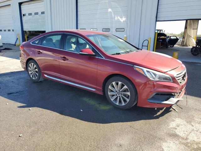 5NPE34AF7FH114418 - 2015 HYUNDAI SONATA SPORT RED photo 4