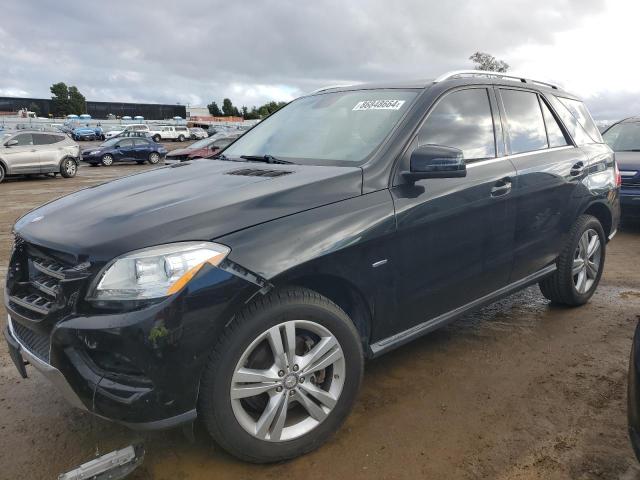 4JGDA5HB0CA014900 - 2012 MERCEDES-BENZ ML 350 4MATIC BLACK photo 1