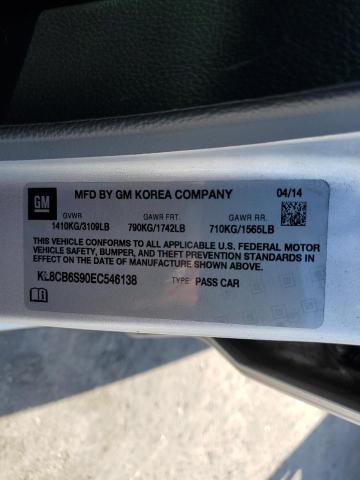 KL8CB6S90EC546138 - 2014 CHEVROLET SPARK LS 银色 照片 12