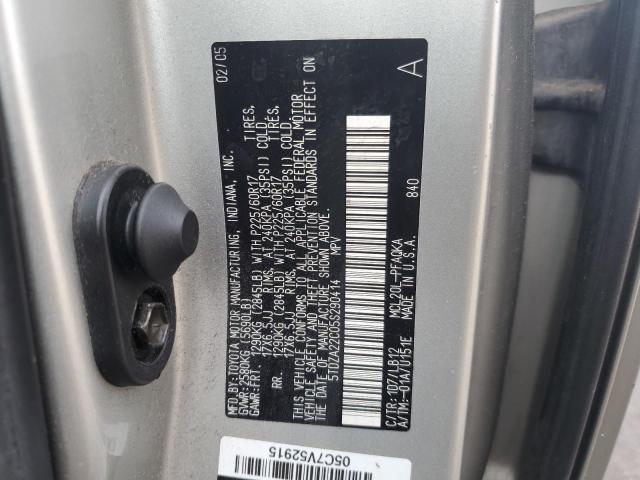 5TDZA22C05S290414 - 2005 TOYOTA SIENNA XLE BEIGE photo 13