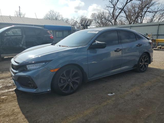 SHHFK7H9XKU217347 - 2019 HONDA CIVIC SPORT TOURING GRAY photo 1