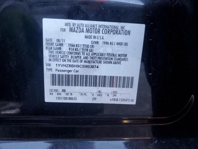 1YVHZ8BH9C5M03874 - 2012 MAZDA 6 I 黑色 照片 12