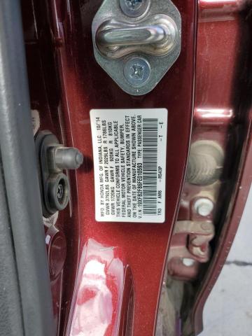 19XFB2F86FE010593 - 2015 HONDA CIVIC EX MAROON photo 12