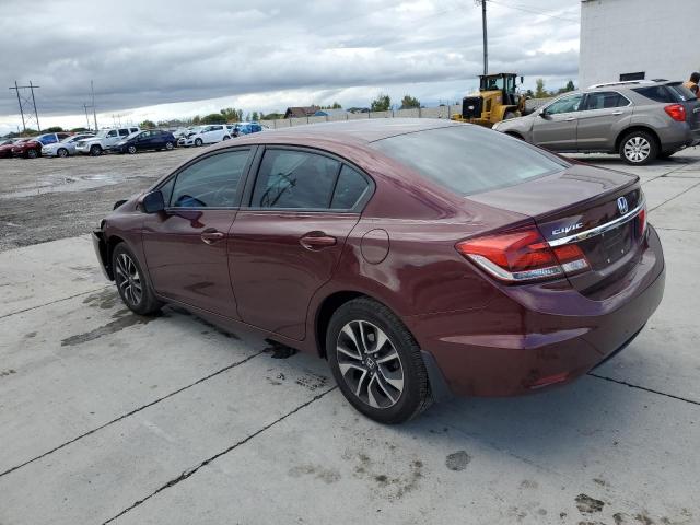 19XFB2F86FE010593 - 2015 HONDA CIVIC EX MAROON photo 2