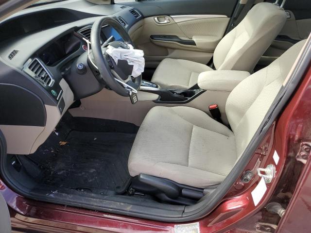 19XFB2F86FE010593 - 2015 HONDA CIVIC EX MAROON photo 7