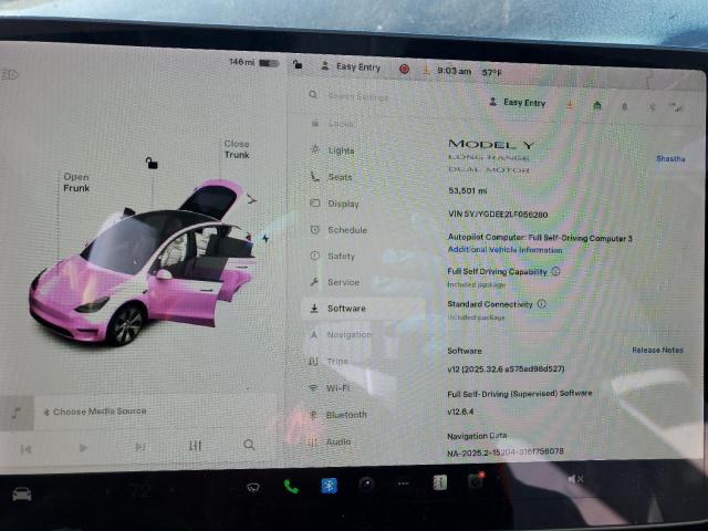 5YJYGDEE2LF056280 - 2020 TESLA MODEL Y BLUE photo 9