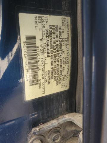 3N1CC1AP4AL394616 - 2010 NISSAN VERSA S Կապույտ լուսանկար 13