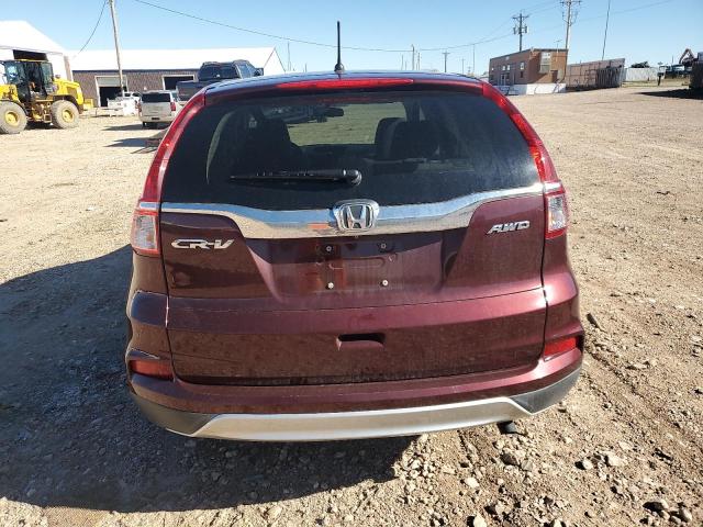 2HKRM4H59FH639380 - 2015 HONDA CR-V EX MAROON photo 6