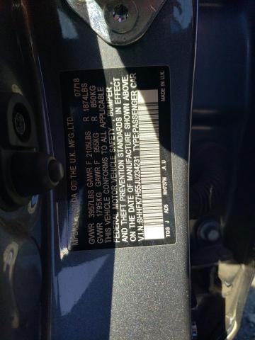 SHHFK7H55JU234231 - 2018 HONDA CIVIC EX GRAY photo 12