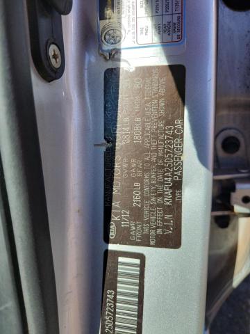 KNAFU4A25D5723743 - 2013 KIA FORTE EX Արծաթագույն լուսանկար 12