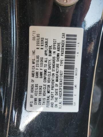 1HGCR2F5XEA013827 - 2014 HONDA ACCORD SPORT 黑色 照片 12