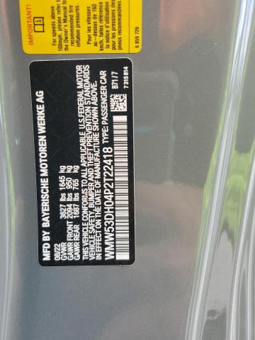 WMW53DH04P2T22418 - 2023 MINI COOPER S Gris foto 12