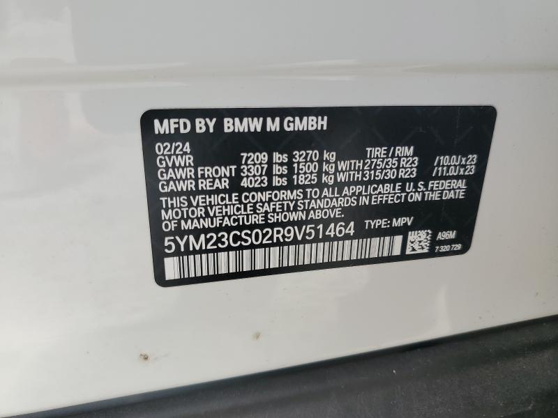 5YM23CS02R9V51464 - 2024 BMW XM LABEL Ağ foto 13
