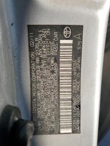 JTDKN3DU8B0284859 - 2011 TOYOTA PRIUS 银色 照片 12