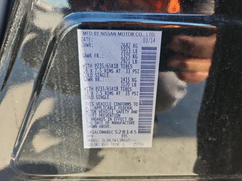 5N1AL0MN8EC528145 - 2014 INFINITI QX60 Qara foto 13