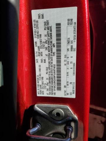 1FMCU9GX9FUA97432 - 2015 FORD ESCAPE SE წითელი ფოტო 13