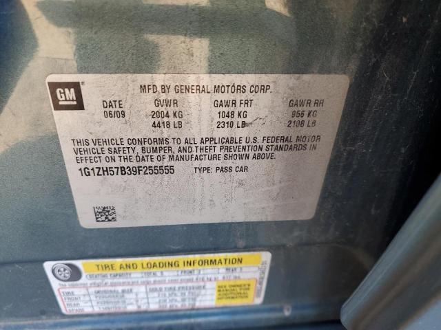 1G1ZH57B39F255555 - 2009 CHEVROLET MALIBU 1LT Теңіз түсті фото 12