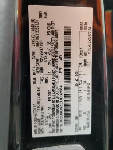 1FMCU9G93EUD32584 - 2014 FORD ESCAPE SE BLACK photo 13