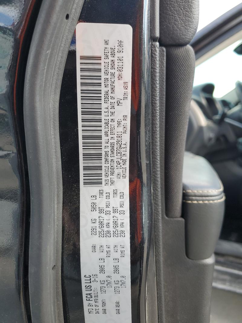 1C4PJLCB7GW291811 - 2016 JEEP CHEROKEE LATITUDE Czarny zdjęcie 13