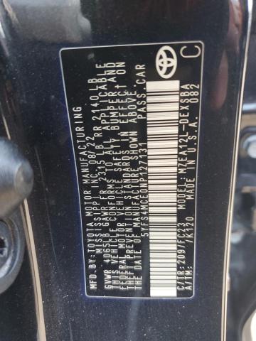 5YFS4MCE0NP127131 - 2022 TOYOTA COROLLA SE Чорний фото 12