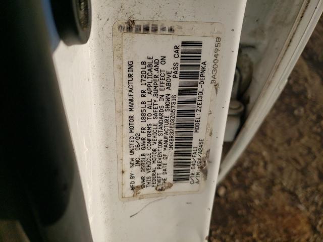 1NXBR32E03Z057316 - 2003 TOYOTA COROLLA CE WHITE photo 12