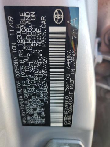 JTKKU4B43AJ057429 - 2010 TOYOTA SCION XD SILVER photo 12