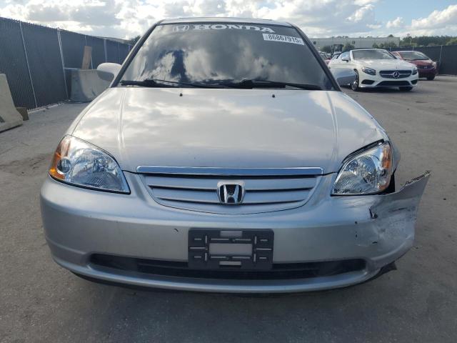 1HGES26791L072655 - 2001 HONDA CIVIC EX SILVER photo 5