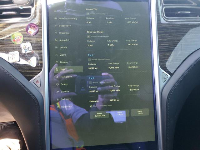 5YJSA1H18EFP65443 - 2014 TESLA MODEL S თეთრი ფოტო 9