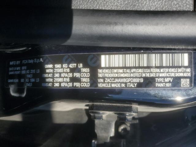 ZACCJAAW8GPD86819 - 2016 JEEP RENEGADE SPORT Чорний фото 13