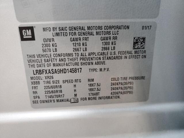 LRBFXASA9HD145817 - 2017 BUICK ENVISION PREFERRED Gümüş foto 13